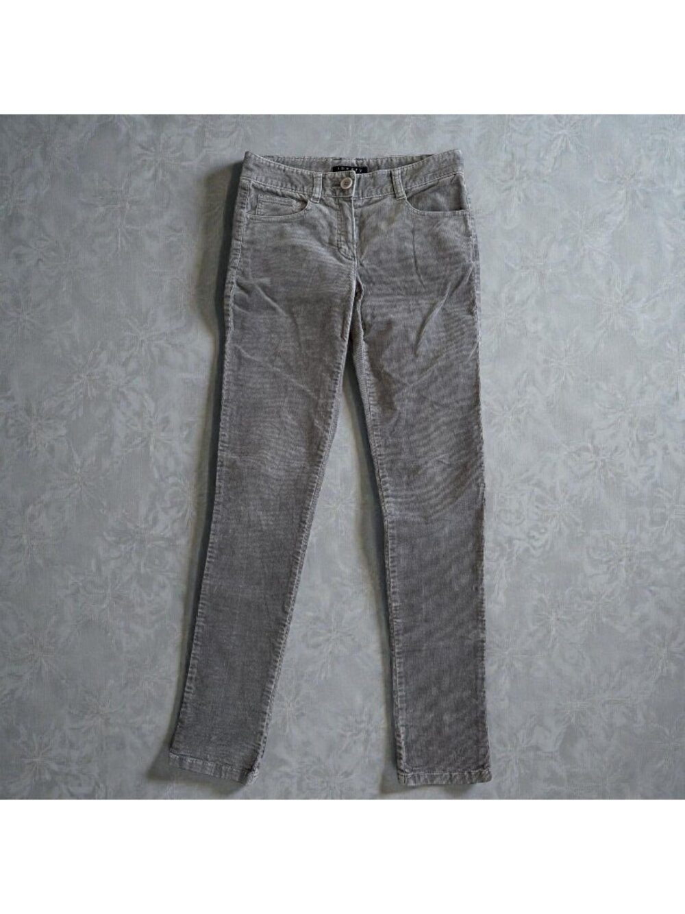 THEORY Women's Gray Corduroy Skinny Pants Size 2